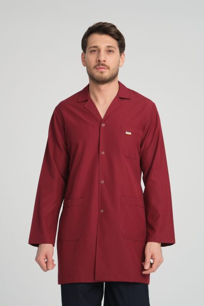 Erkek Personel Önlük - Gömlek Yaka Orta Boy - Bordo